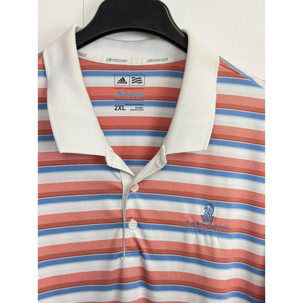Adidas Climacool Tech Polo‎ Shirt Men's XXL The Ritz-Carlton Grand Cayman Golf - Picture 2 of 7